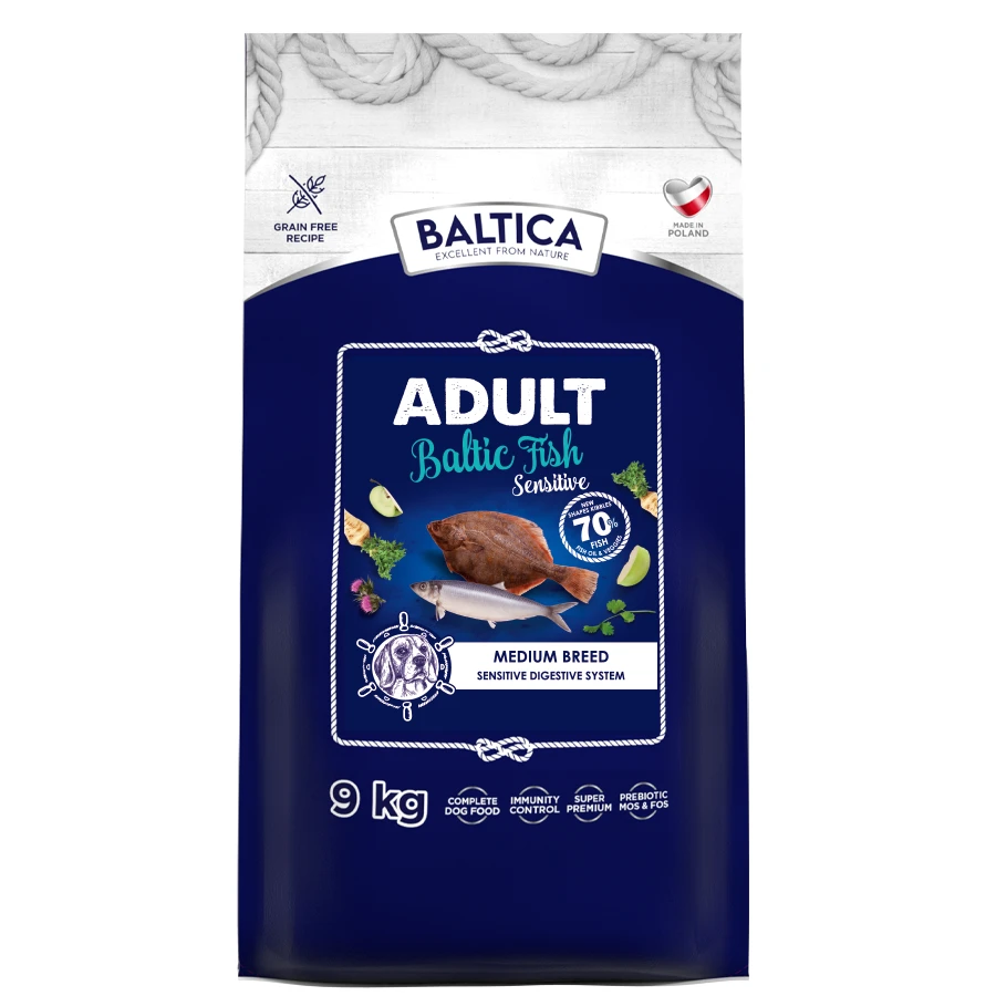 Baltica Excellent flądra, szprot, śledź adult średnie rasy 9 kg