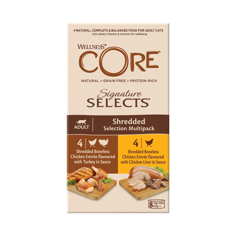 Wellness CORE Signature Selects mix smaków kawałki adult 79 g × 8