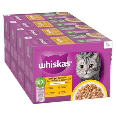 Whiskas mix smaków w galaretce adult 85 g × 48
