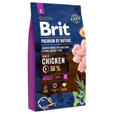 Brit By Nature kurczak adult małe rasy 8 kg