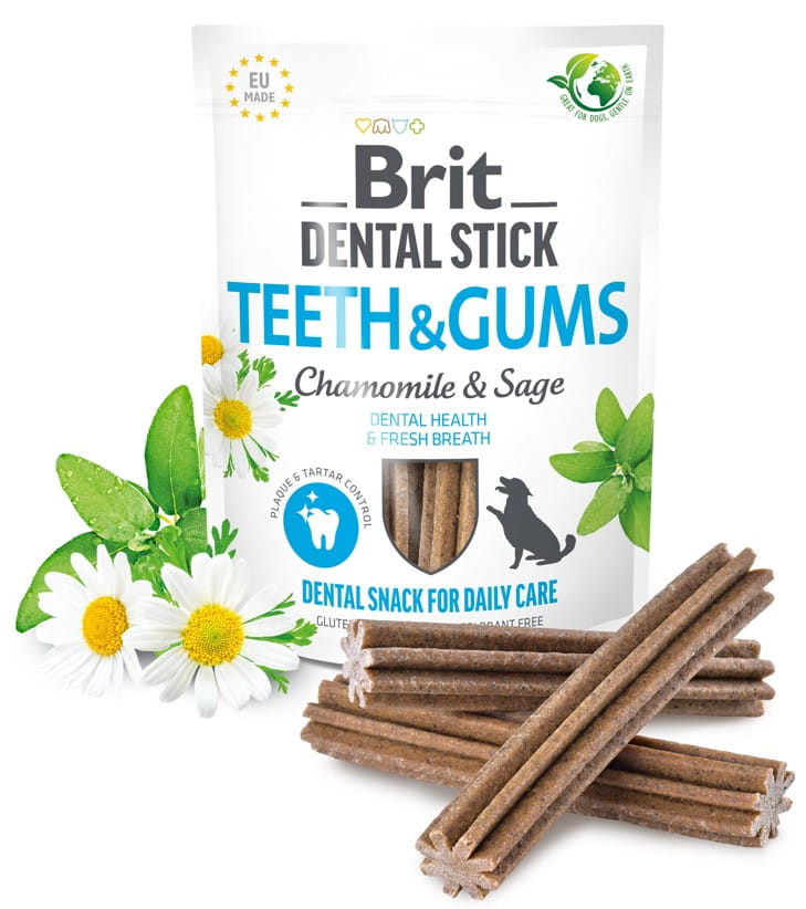 Brit Dental Stick rumianek, szałwia 36 g × 7