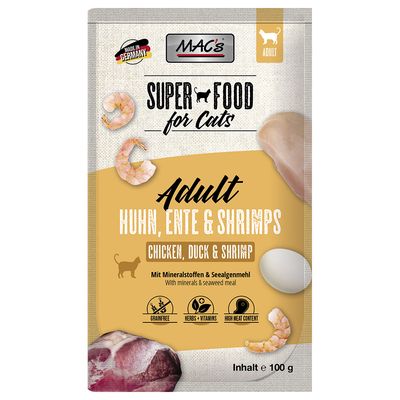 MAC's Superfood Sensitive kaczka, krewetki adult 100 g × 12