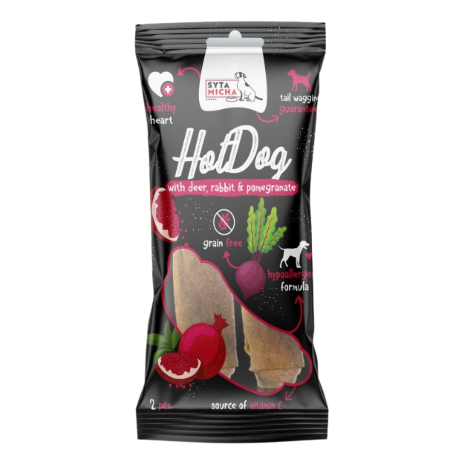 Syta Micha Hot Dog jeleń, królik