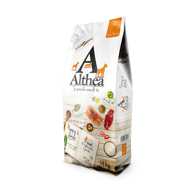 Althea Superpremium jagnięcina, kurczak, wołowina, łosoś puppy 14 kg