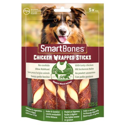 SmartBones Wrapped Sticks kurczak 25 g × 5