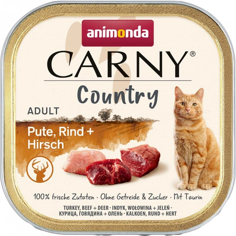 Animonda Carny Country indyk, jeleń, wołowina pasztet adult 100 g