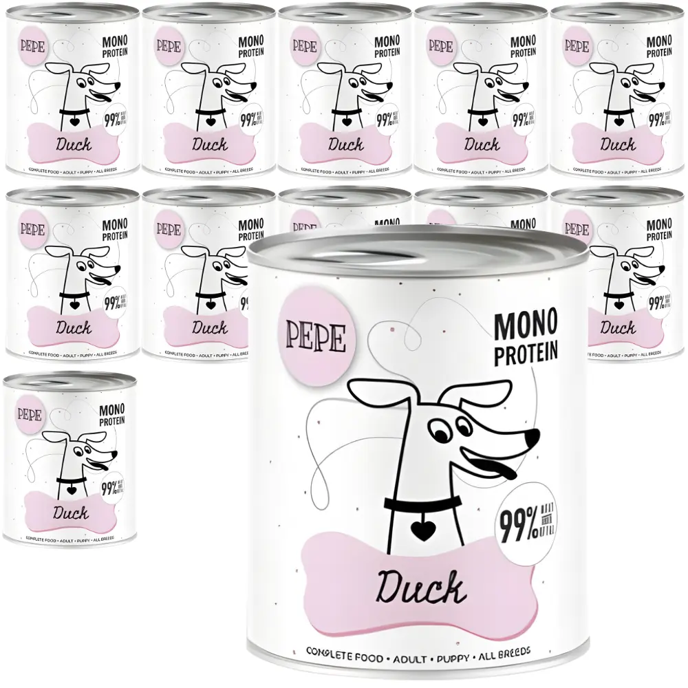 Paka Zwierzaka Pepe kaczka adult 800 g × 12