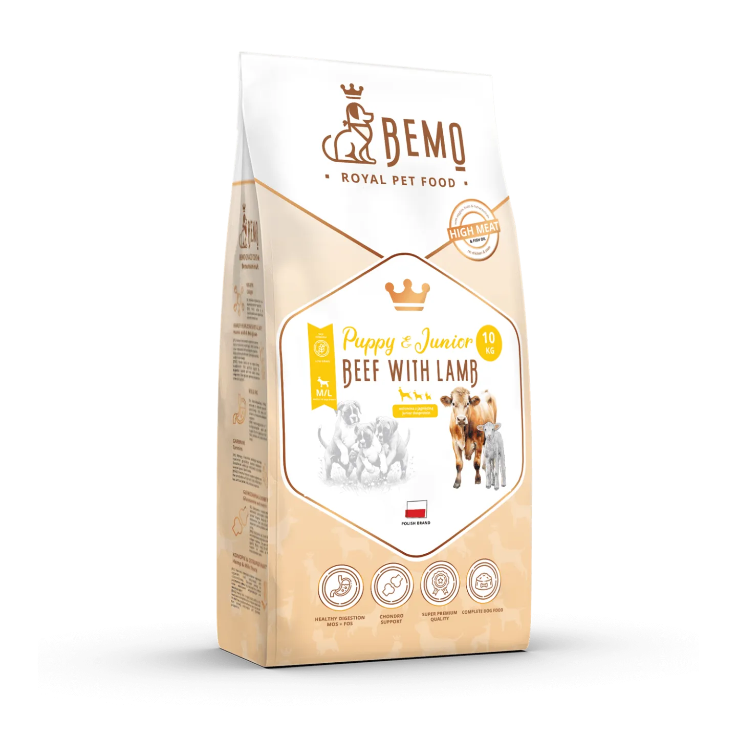 Bemo wołowina, jagnięcina puppy 10 kg