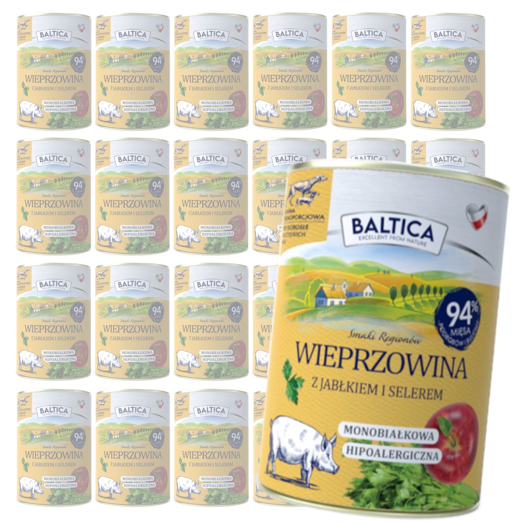 Baltica wieprzowina z jabłkiem adult 400 g × 24