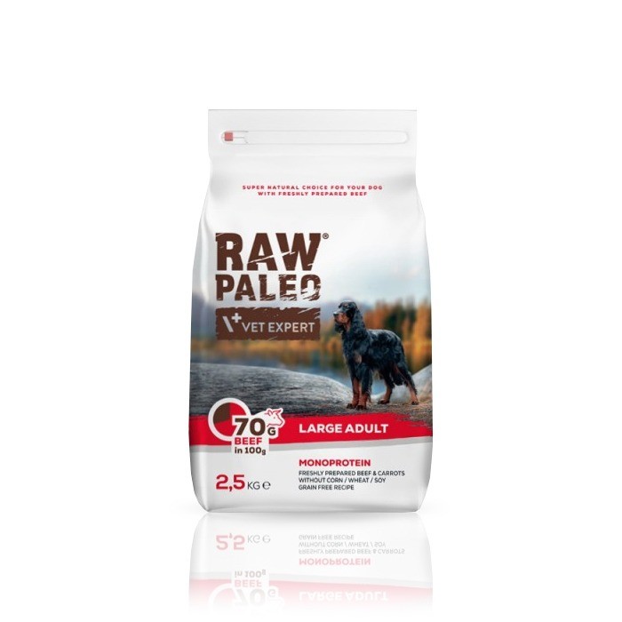 VetExpert Raw Paleo wołowina adult duże rasy 12 kg