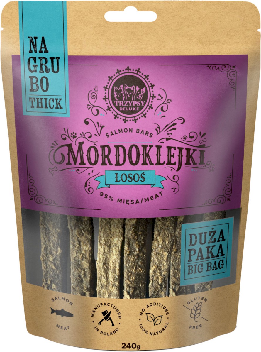 Trzy Psy Mordoklejki Na Grubo łosoś 240 g