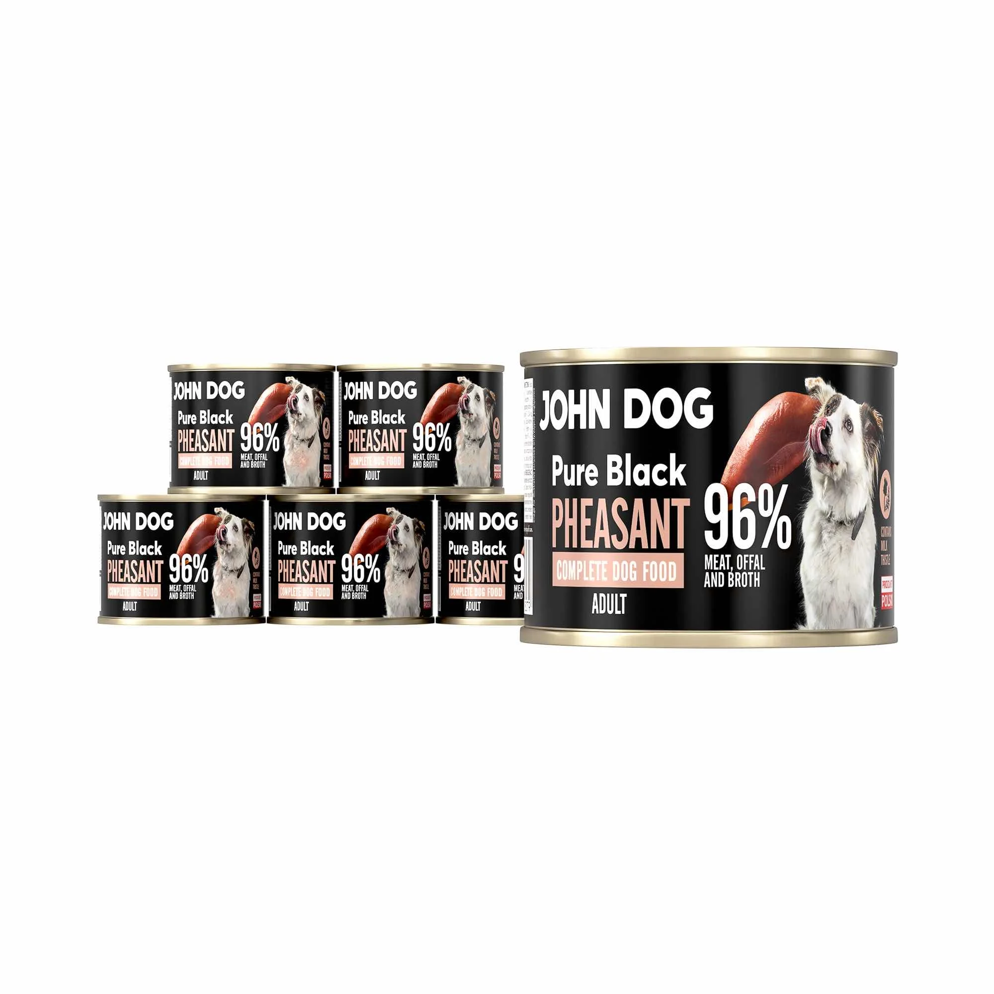 John Dog Pure Black bażant adult 200 g × 6