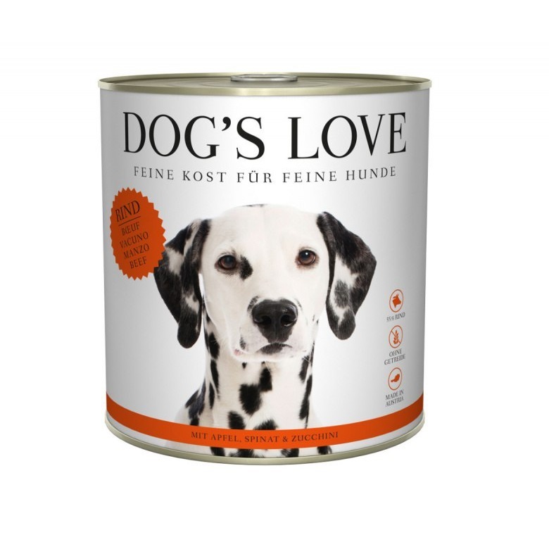 Dog's Love wołowina z cukinią, jabłkiem, szpinakiem 800 g
