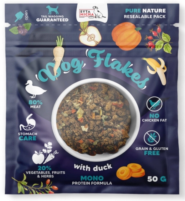Syta Micha Dog Flakes kaczka 50 g