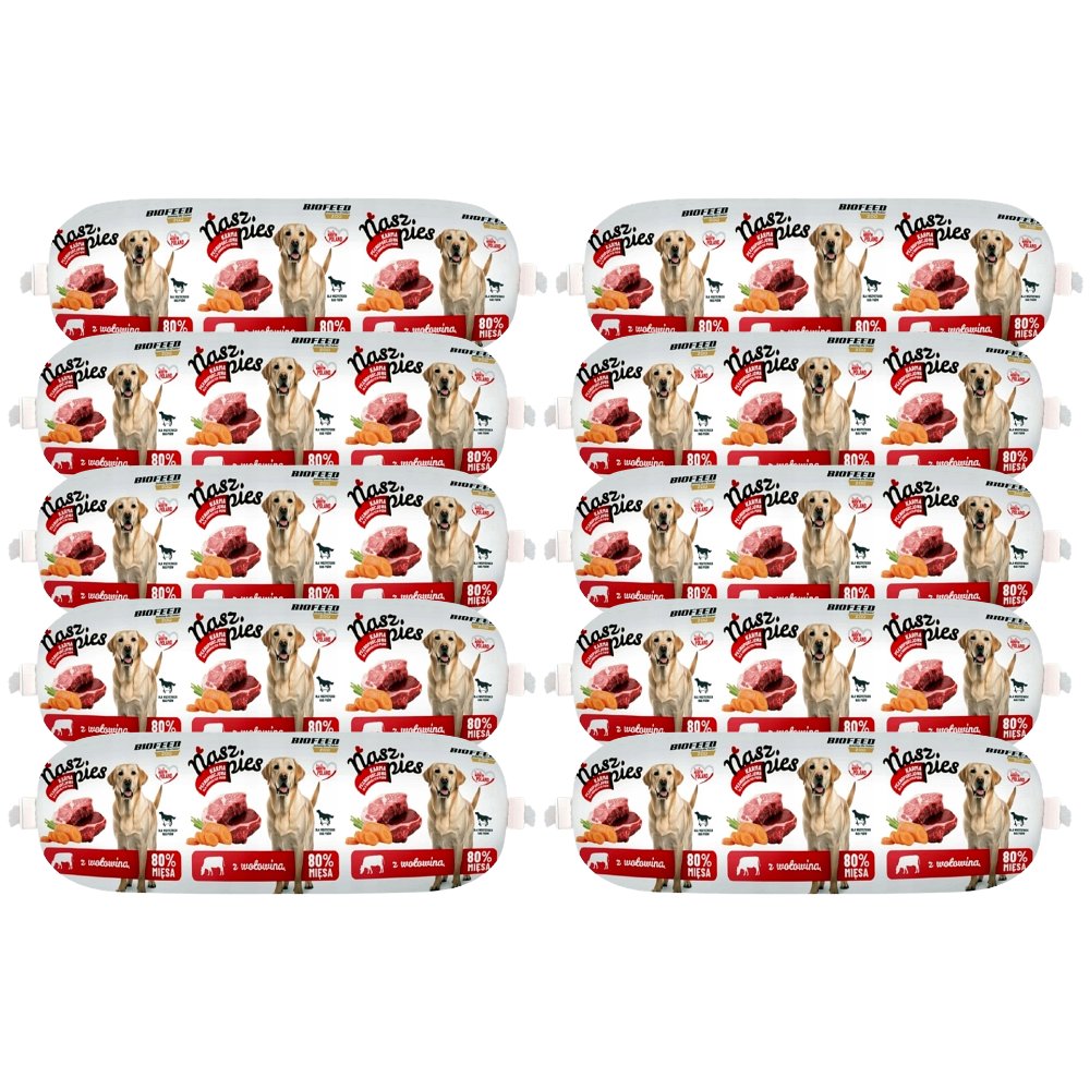 BioFeed Nasz Pies wołowina 1 kg × 10