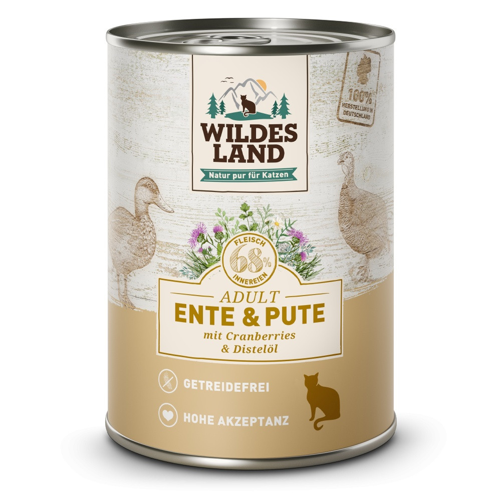 Wildes Land Classic indyk, kaczka z żurawiną adult 400 g