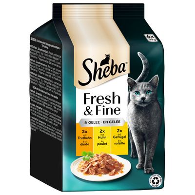 Sheba Fresh & Fine mix smaków w galaretce adult 50 g × 12