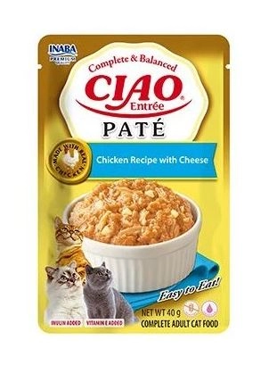 Inaba Ciao Entrée kurczak, ser pasztet adult 40 g