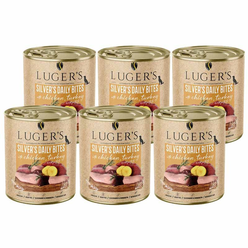 Luger's Silver's Daily Bites indyk, kurczak senior 800 g × 6