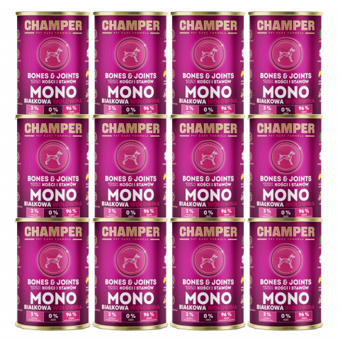 Champer Bones & Joints wołowina 400 g × 12