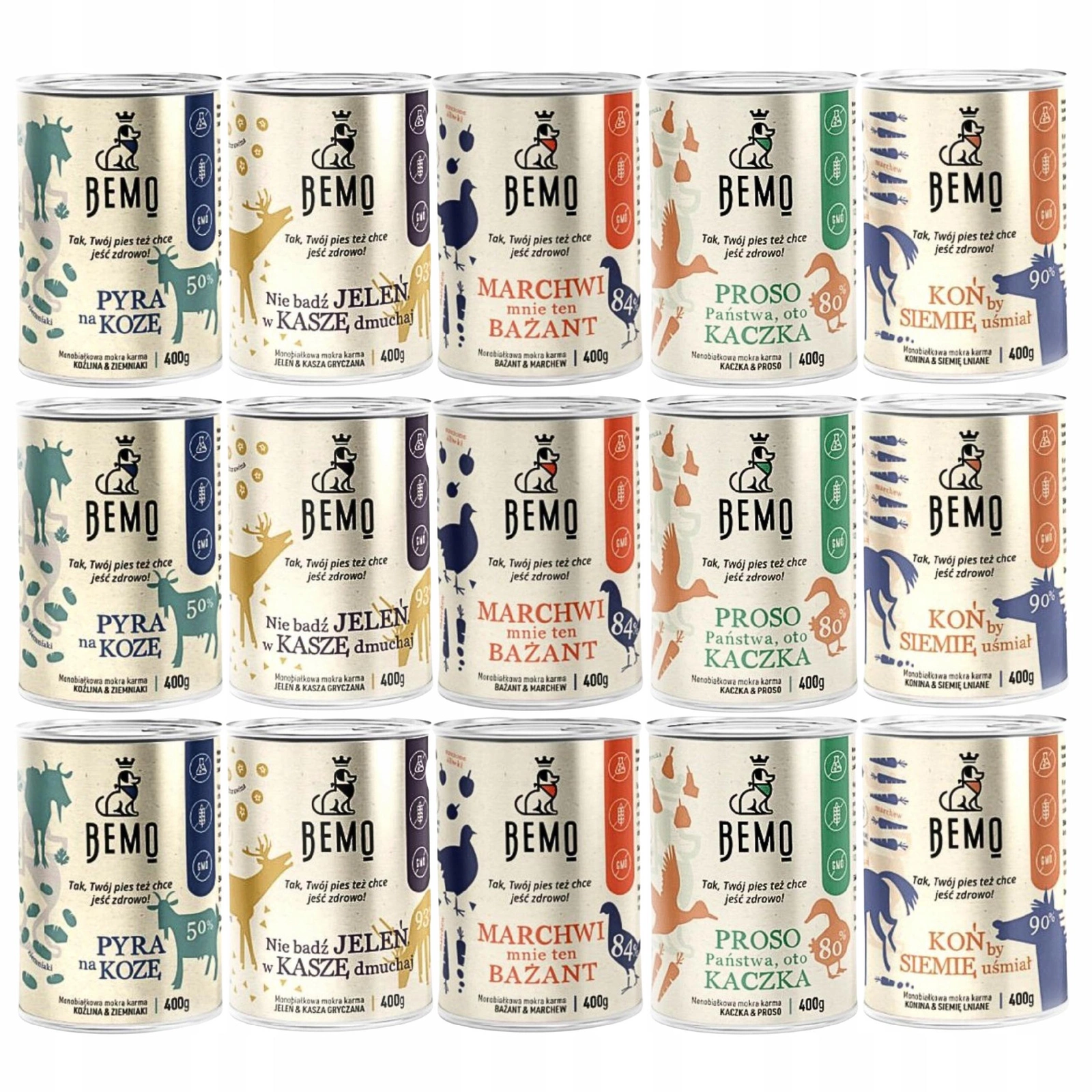Bemo Monobiałkowa mix smaków 400 g × 15