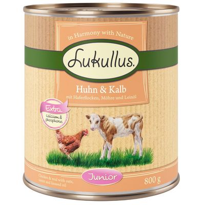 Lukullus cielęcina, kurczak junior 800 g × 24