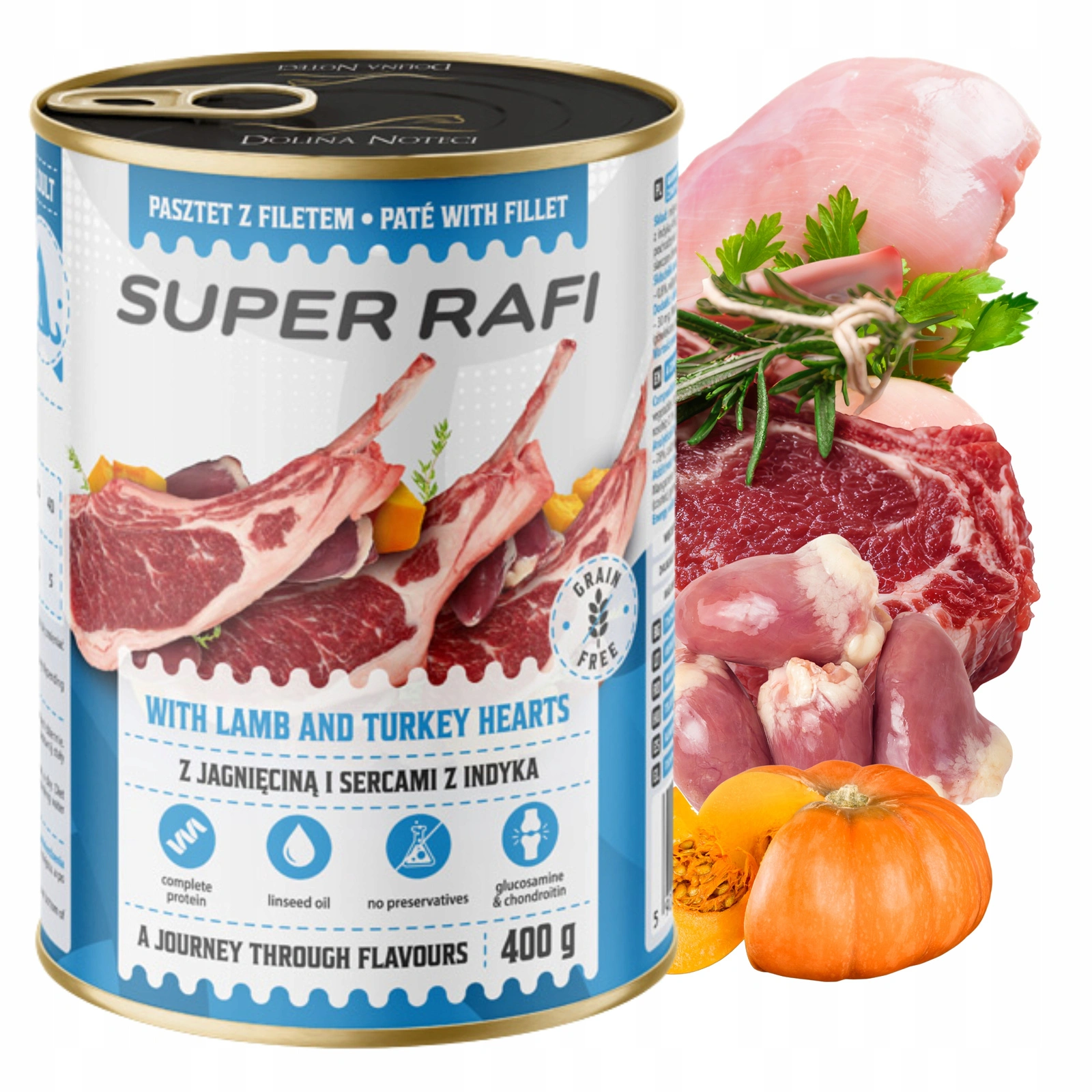 Rafi Super Rafi indyk, jagnięcina adult 400 g