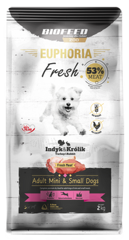 BioFeed Euphoria Fresh indyk, królik adult małe rasy 8 kg