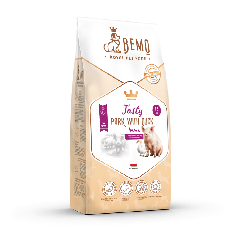Bemo Tasty kaczka, wieprzowina adult małe rasy, średnie rasy 15 kg