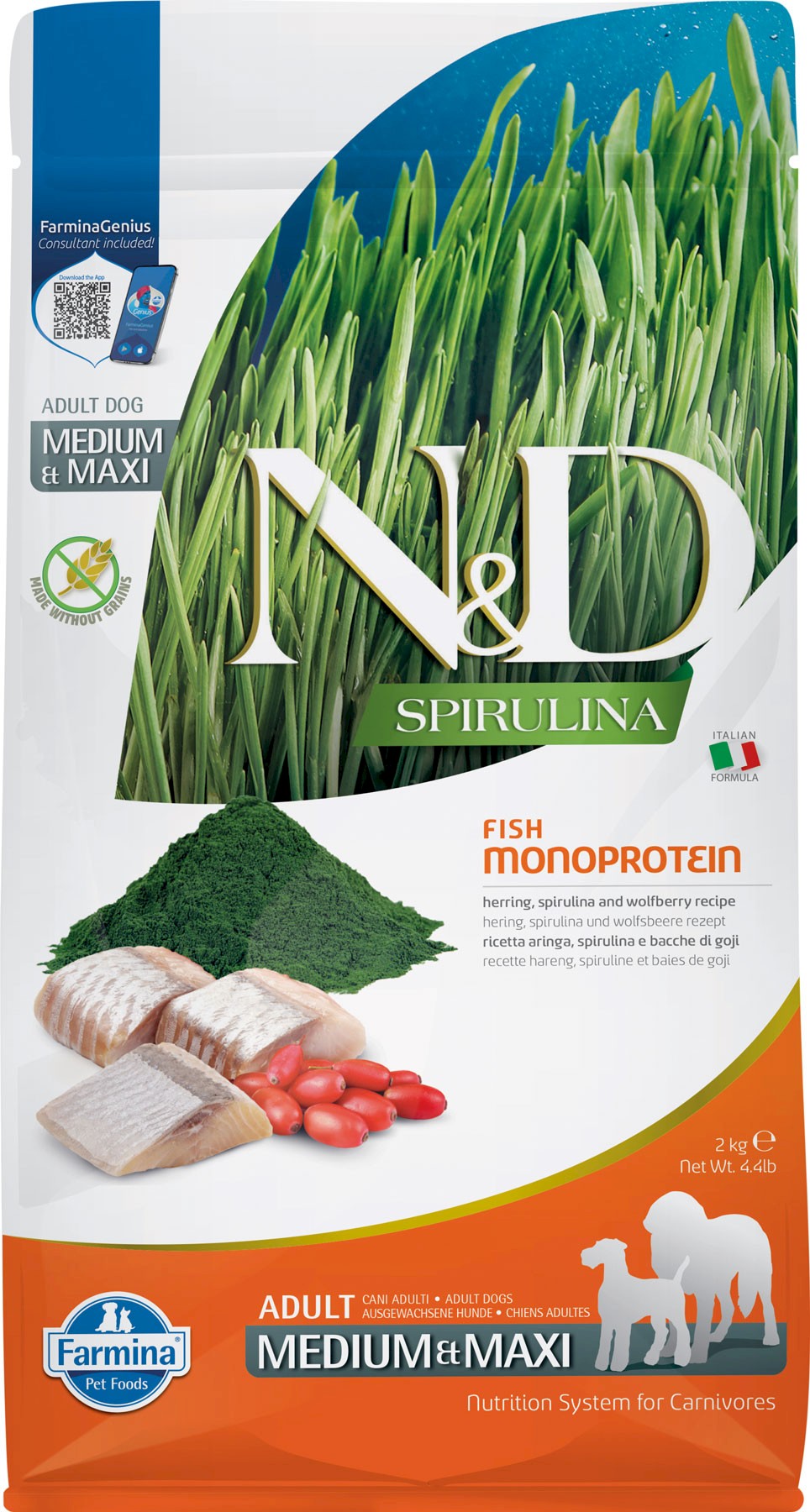 Farmina Natural & Delicious śledź adult średnie i duże rasy 2 kg