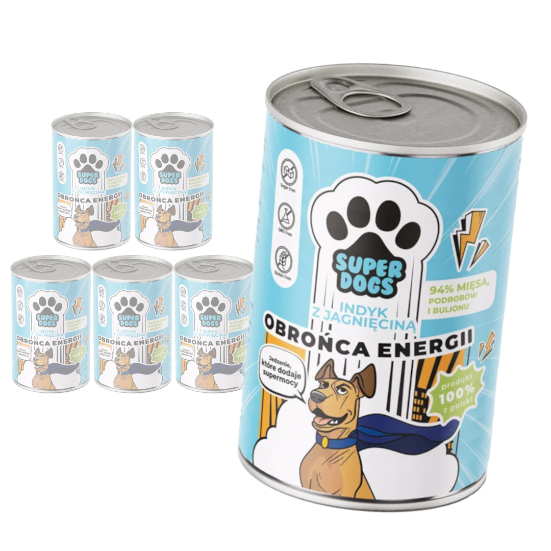 Uniszki Superdogs indyk, jagnięcina adult 400 g × 6