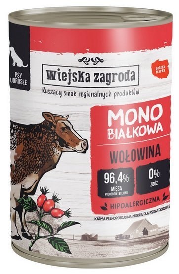 Wiejska Zagroda Mono wołowina 400 g × 12