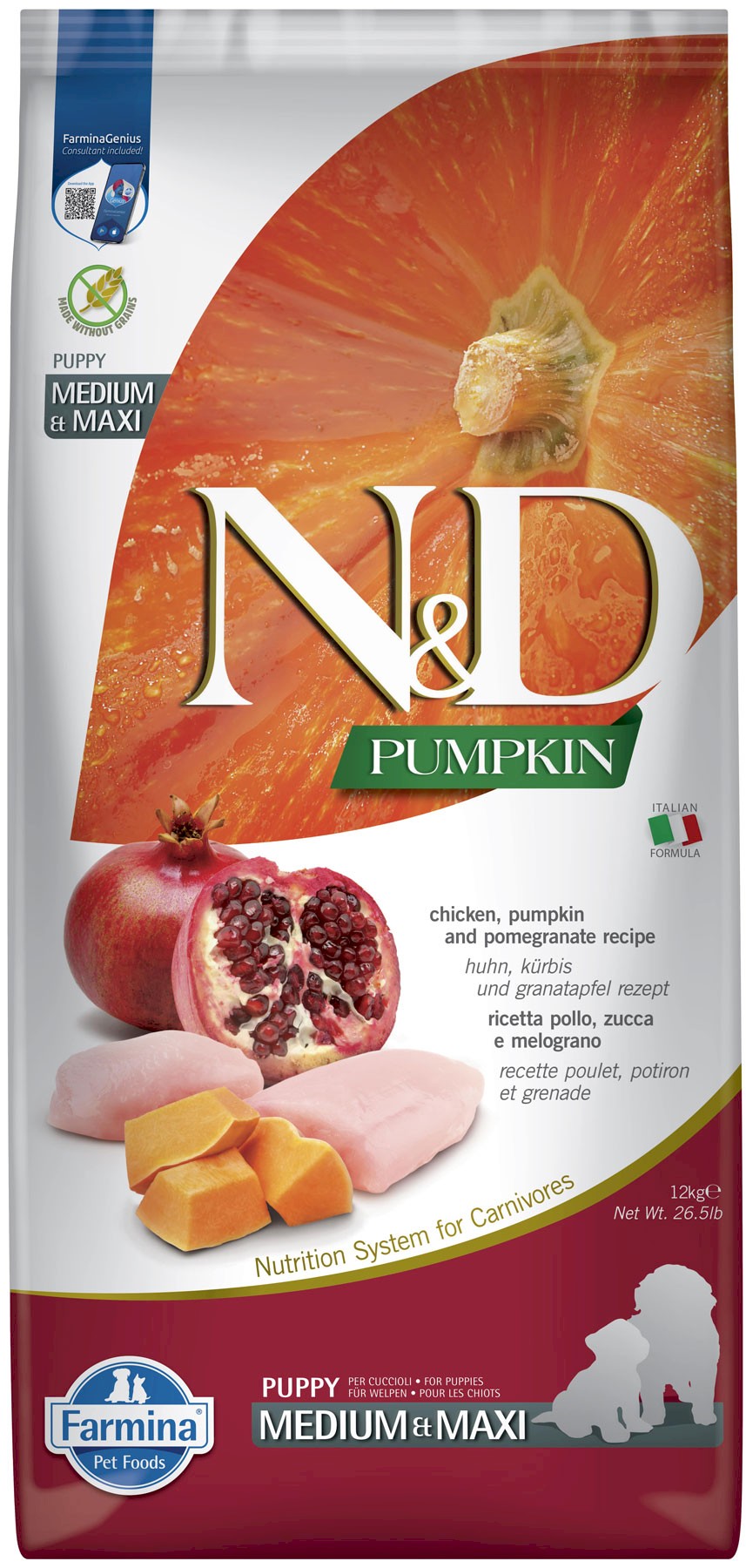 Farmina N&D Pumpkin kurczak junior średnie rasy, duże rasy 12 kg