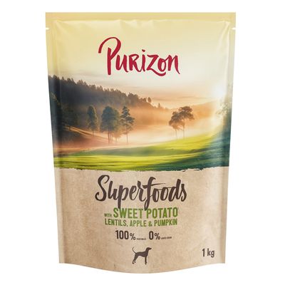 Purizon Superfoods Veggie bataty, soczewica, jabłko, dynia adult 1 kg × 4