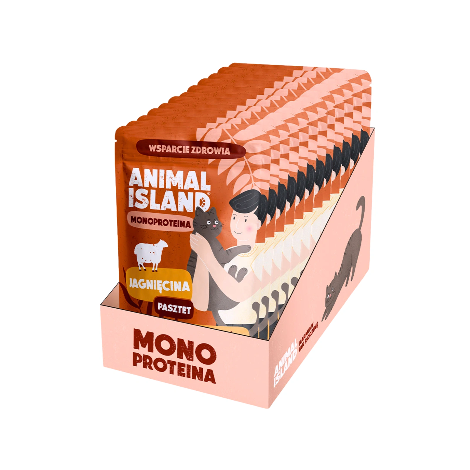 Animal Island Monoproteina Digestive Skin & Coat jagnięcina pasztet adult 100 g × 10