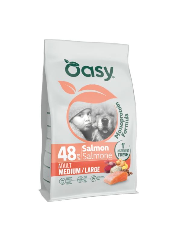 Oasy Monoprotein łosoś adult średnie rasy, duże rasy 10 kg
