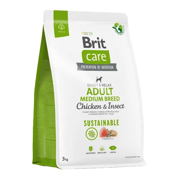 Brit Care kurczak, owady adult średnie rasy 3 kg