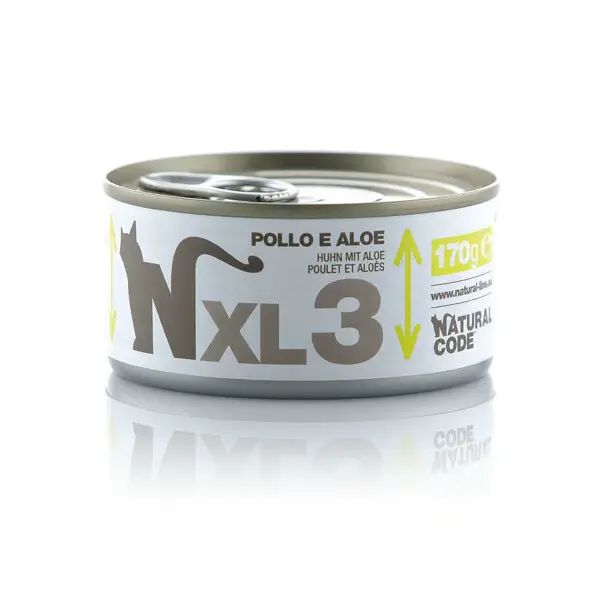 Natural Code XL3 kurczak z aloesem kawałki 170 g