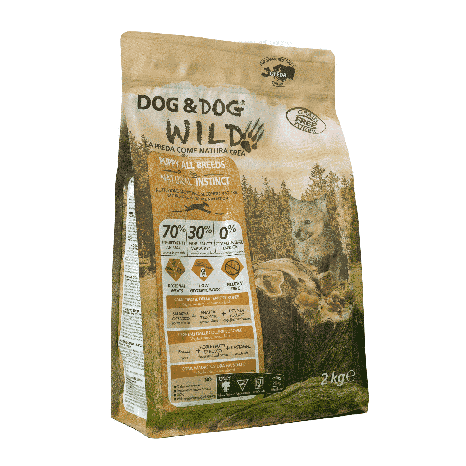 Dog&Dog Wild Natural Instinct drób, ryby, wieprzowina puppy 12 kg