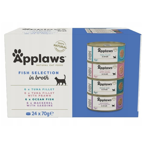 Applaws mix smaków w bulionie 70 g × 24