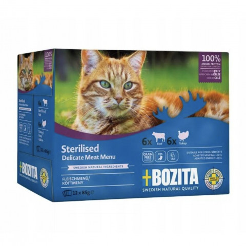 Bozita Delicate Meat Menu Sterilised mix smaków w galaretce adult 85 g × 12