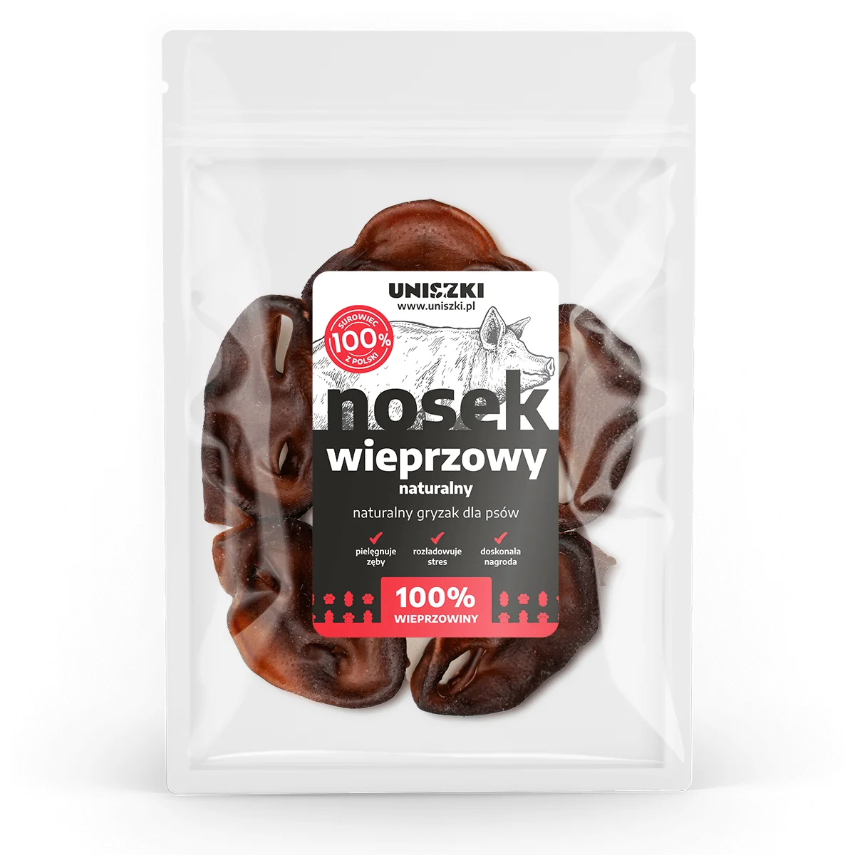 Uniszki nosek wieprzowy naturalny 10 szt.