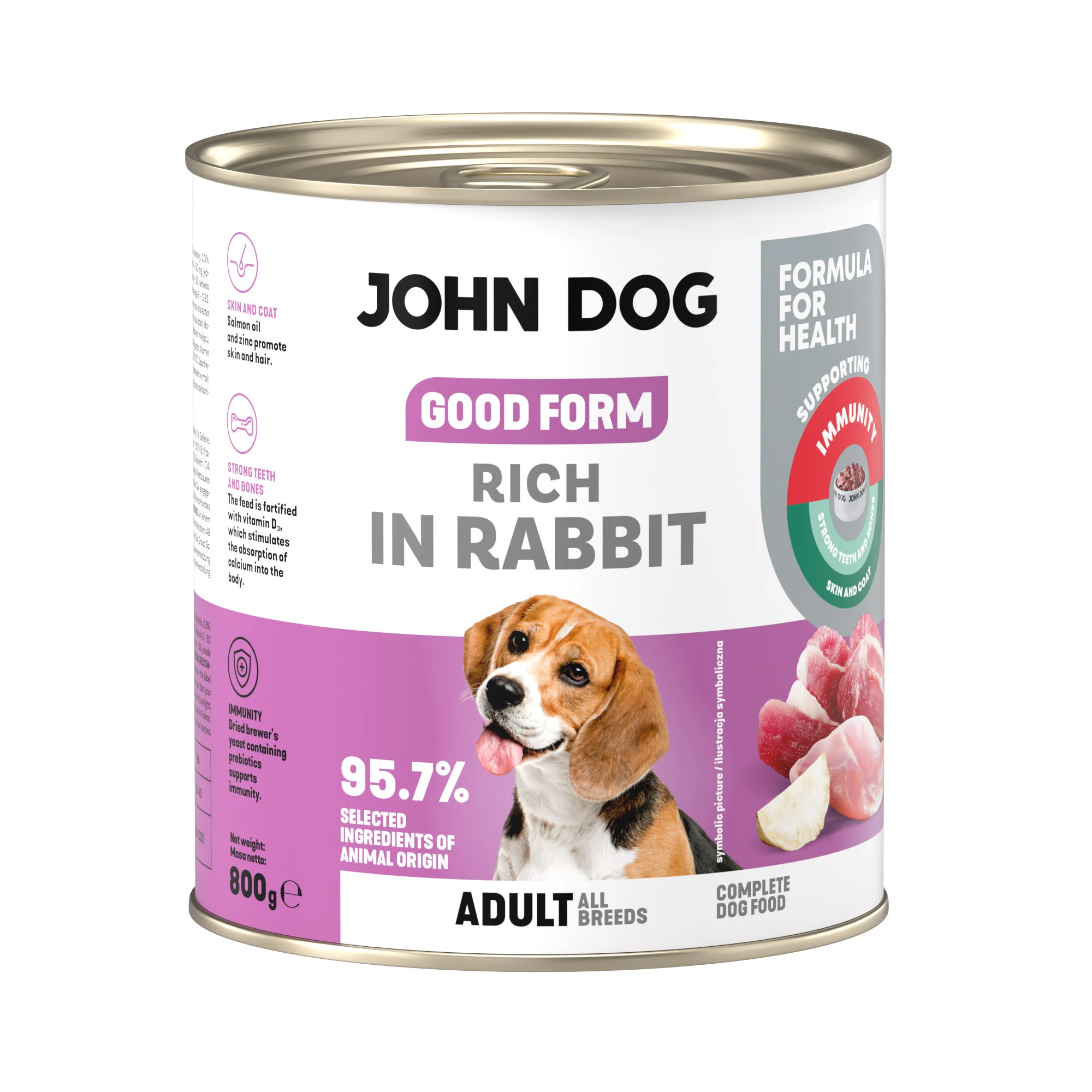 John Dog Good Form królik adult 800 g