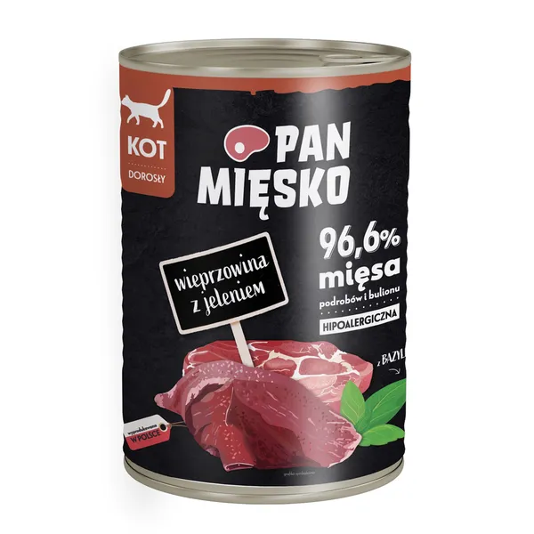 Pan Mięsko jeleń, wieprzowina adult 400 g