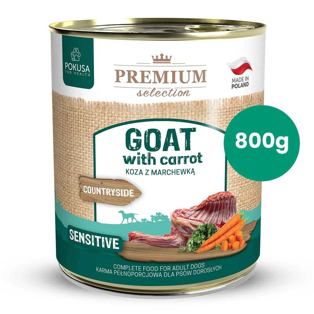 Pokusa Premium Selection kozina adult 800 g