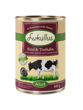 Lukullus Natural indyk, wołowina 400 g
