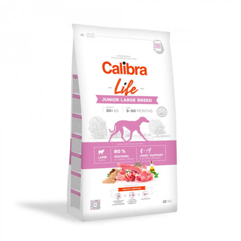 Calibra Dog Life jagnięcina junior duże rasy 12 kg