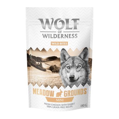 Wolf of Wilderness Wild Bites królik, kurczak puppy małe rasy 180 g × 3