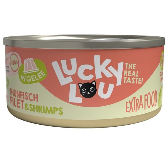 Lucky Lou Extrafood krewetki, tuńczyk w galaretce 70 g