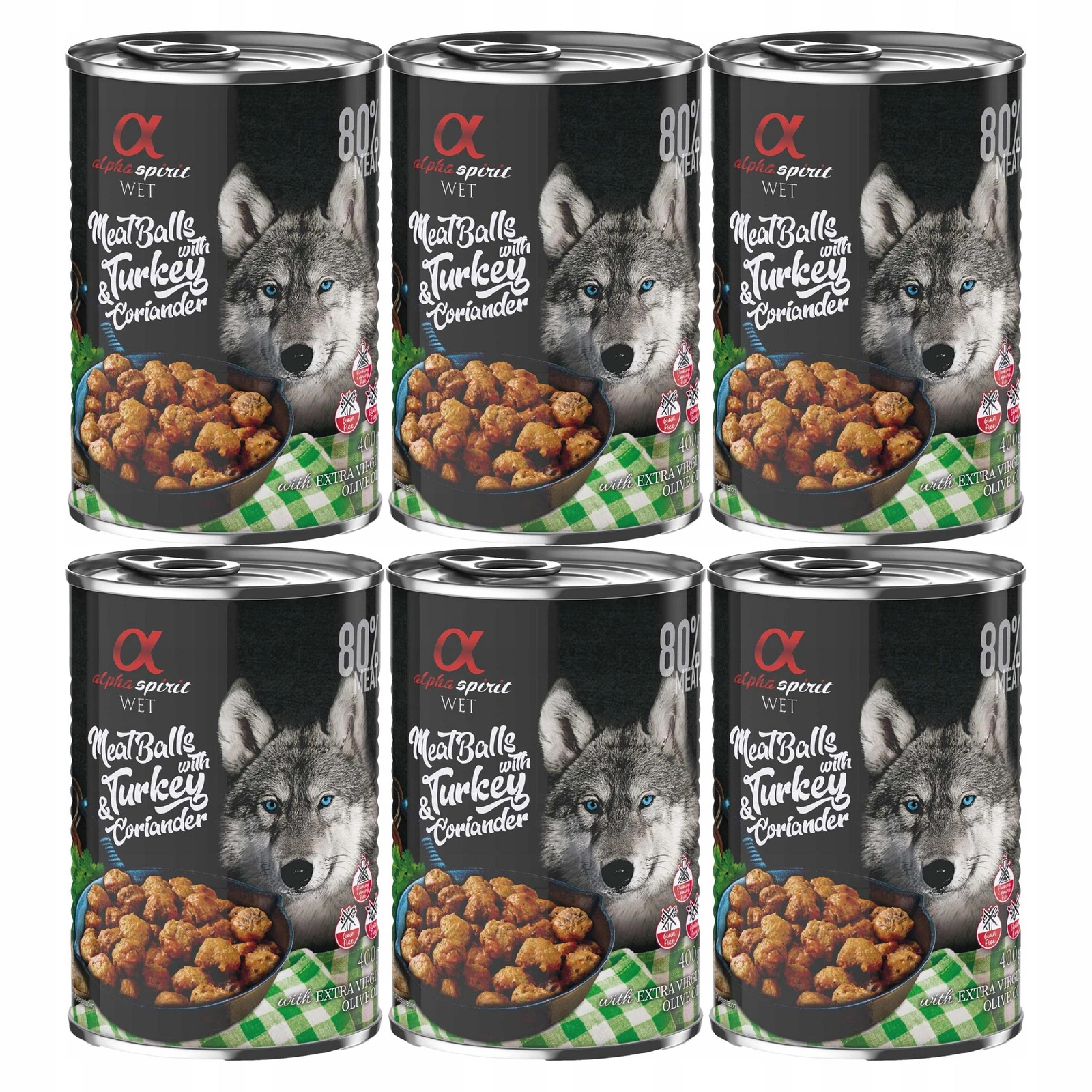 Alpha Spirit Meatballs indyk 400 g × 6